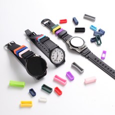 정수생활건강 시계줄 고리 러버 고무 우레탄 밴드 2 개