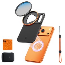K&F CONCEPT 아이폰17 Pro/Pro Max 전용 금속 양면 자석 흡착 렌즈 필터 세트 58mm, 1세트, 17pro마그네틱 휴대폰 홀더+CPL