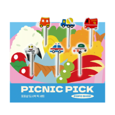 포포샵 크리스마스 도시락픽 일회용 꼬치, 1세트, 1. 자동차픽