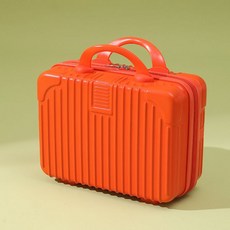 맞춤형 미니 여행가방 14인치 화장품 가방 기념품 가방 소형 여행가방 비밀번호 가방, 14 인치 다기능 화장품 케이스, 오렌지