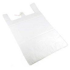 화이트 손잡이 비닐봉투 36x60cm 100매 대용량 봉지 일회용봉투 검정비닐 배달봉투