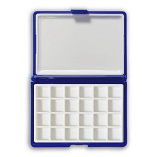 렉시의 초이스 휴대용 어반스케치 24색 수채화 과슈 미니 팔레트, 네이비 블루