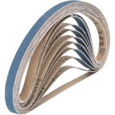 벨트사포 샌드 샌딩벨트 샌딩기 uxcell 10pcs 3/8" x 21" 샌딩 벨트 100 그리츠 지르코니아 연마 샌더 종이 페이퍼 금속 합금 목재 연마용 파란색, 120 Grits
