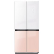 하이얼 글램 글라스 433L 4도어 냉장고 방문설치, hrs445mnwp