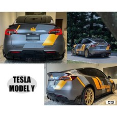 傑暘國際車身部品 特斯拉 TESLA MODEL Y C款 尾翼 導流板 素材，提升運動感與行車穩定性