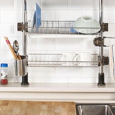 直立式2層碗盤瀝水架, 混色