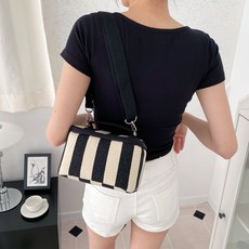 미니 스트라이프 체크 보냉 가방 쿨러백 숄더백 이유식 골프 맥주쿨링 스낵백 도시락가방, 스트랩 스몰보냉백-스트라이프, 1개 스트랩 스몰보냉백-스트라이프, 1개