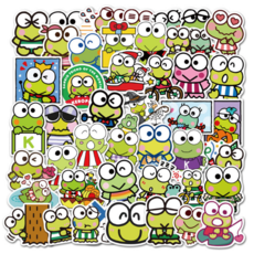 50장 세트 산리오 스티커 케로케로케로피 스티커 캐릭턱스티커 폰꾸 다꾸 친구선물 생일선물, 케로피3(50장 구성 세트), 1개