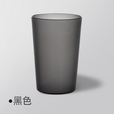 漱口杯 磨砂塑料 大容量 簡約設計 情侶款 家用洗漱杯 牙刷杯 水杯+黑色+301-400ml, 1個, 黑色:301-400ml