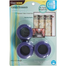 Dritz 44448 커튼 그로밋 퍼플 2.5cm(1인치) 8팩 125190
