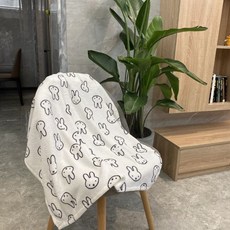 바닐라제이 극세사 화이트토끼 테디 베어 곰돌이 담요 학생 무릎 담요