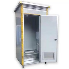 이동식 야외용 화장실 컨테이너 공사 부스 현장 파티션 간이 알루미늄 바닥, 1.1x1.1x2.3 B
