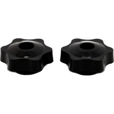 반에센셜 L트랙 고정 손잡이 단일 스터드 볼트 M10 x 1.0 나사 미터릭 플라스틱 벤처 트랙 액세서리 검정색 2개, Knobs (2 Pack)