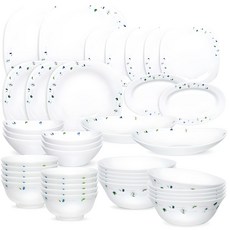 Bormioli Vacile 歐洲洋甘菊家居餐具套裝 10 件 40 件, 混合顏色, 餐具 40件