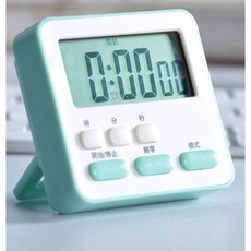 電子計時器 四合一功能 LCD大螢幕 磁吸式 廚房烹飪, 1個, 【多功能計時器-綠色】 (附電池)