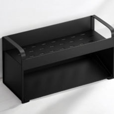 휴랫 2단 물빠짐 수세미거치대, 블랙 1단, 1개