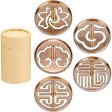 11839093 향 절향 법당향 사찰향 제사향 만들기 키트 금형 전 향형 세트 탁향 인향 모불단 향도용 도구 황동제 초보자용 입문 요가 명상 릴랙스 5종