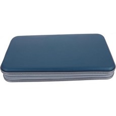 여행용 휴대용 파우치와 디스크를 안전하고 정리할 수 있는 가정용 보호용 CD 보관 가방 DVD 보관 케이스 슬롯 디스크 정리함, Blue, 28X16CM, 1개