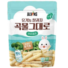 엘빈즈 쌀눈 담은 건강한 쌀과자 곡물 그대로, 브로콜리, 25g, 6개