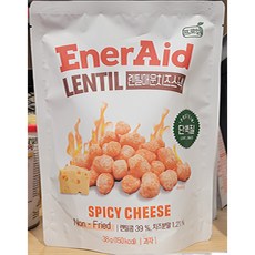 EnerAid 렌틸 매운 치즈 스낵 38g, 1개