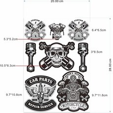 할리 데이비슨용 비닐 오토바이 스티커 로고 탱크 헬멧 자전거 데칼, 5
