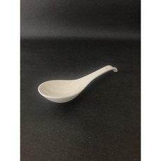 東昇瓷器餐具 白色強化中彎湯匙, 1個
