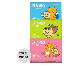 크리넥스 카카오 미용티슈 휴대용 70매, 70개입, 15개