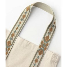 퀼트스타 직조 아가일 웨이빙끈 가방끈 38mm_내추럴&시나몬, 1개, 내추럴&시나몬