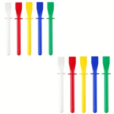 GEEKI 가죽 공예 DIY 제작 재료 도구 키트 패키지 접착제 스프레더 PP 브러시 핸드헬드 휴대용 클리너 지갑 수공예 용품 만들기 2-20 개, [03] 10pcs color random