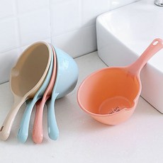 도매팜 청소 목욕 세척 다용도 손잡이 물바가지 2개, 1세트, 블루+베이지