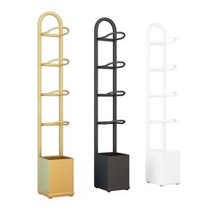 정리대 수직 가정용 수납장 스탠드 농구 실내 축구, 3단 나노 블랙, 1개