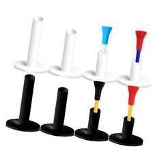 12팩 플라스틱 캐슬 골프 티 스포츠 데크 골프 티 교체용 골프 티, 12개, 12pcs