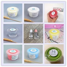 M家史萊姆 台灣生產製作！起泡膠 全款14色 送小蘇打水 起泡貼 透泰, 1個, 組合一：8款+3蘇打水+1甘油+1起泡貼, Multicolor
