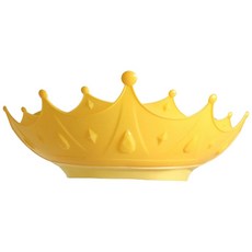 兒童洗髮帽 寶寶洗澡帽 皇冠造型 黃色款, 皇冠黃色款, 1個