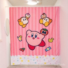 星之卡比浴簾 加厚防水 免打孔門簾隔斷簾, 人物7,200*200cm浴簾+掛環, 1個