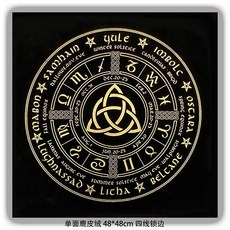 타로매트 점괘천 마법진 보드게임 별자리 대형 타로천 카드 테이블보 타로스프레드천, 19. 벨벳 1호 (49x49cm), 1개