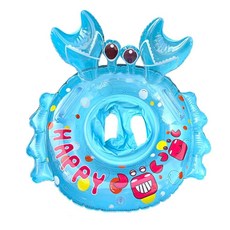 WEKO 24吋兒童立體螃蟹座圈(兒童座圈 兒童座船 附拉繩 坐圈 游泳座圈 兒童造型泳圈/WE-2404), 藍色, 1個