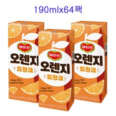 델몬트 드링크팩 오렌지, 190ml, 64개