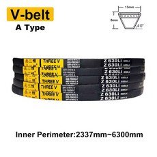 V 벨트 유형 A 고무 구동 동력 전달 컨베이어 2337MM 6300MM 스트랩, 1 개, Li 2950mm, 1개