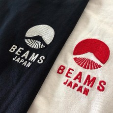 BEAMS JAPAN 富士山刺繡 台灣限定 日系純棉寬鬆 情侶短袖 Gshop 短袖上衣, 藍,S
