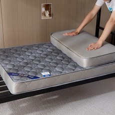 접이식 토퍼 1인 매트리스 원룸 수면, 꽃잎그레이 9cm