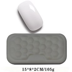 記憶棉護腕墊 滑鼠墊 機械鍵盤手託, 皮質 灰色小手託, 1套