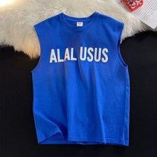 運動健身背心男款夏季美式潮牌重磅無袖T恤寬鬆休閒百搭