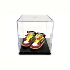 쿠쿠스토어 3D 입체 작은 농구화 노출 상자 열쇠 신발 모양 사각 자동차 장식품, 01 다크 그레이