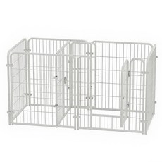 寵物圍欄 狗圍欄 寵物柵欄 寵物安全門 狗安全門 寵物遊戲圍欄, 白色, 1個