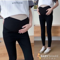 BABYSHARE 托腹孕婦褲 低腰可調節 真口袋 孕婦長褲 加大尺碼 現貨