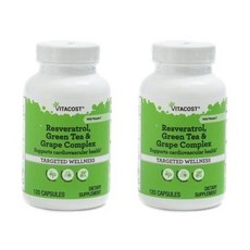 비타코스트 레스베라트롤 녹차 & 포도 복합체 캡슐, 2개, 120정