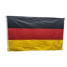 독일 국기 Germany flag 90x150cm 폴리에스터 이중 스티치 금속 고리 축구 응원 국제 행사 깃발, 1개, BLACK+YELLOW+RED