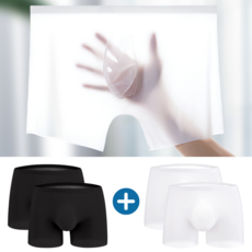 라엘드 남성 초경량 아이스 쿨 사각 팬티 4P 세트 시원한 여름팬티 사각팬티 남자팬티