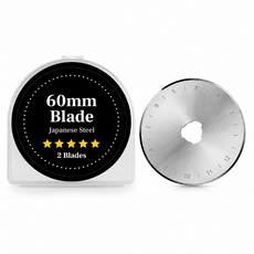 60mm 로터리커터 호환용 칼날, 1개, 녹방지 처리 케이스 포함